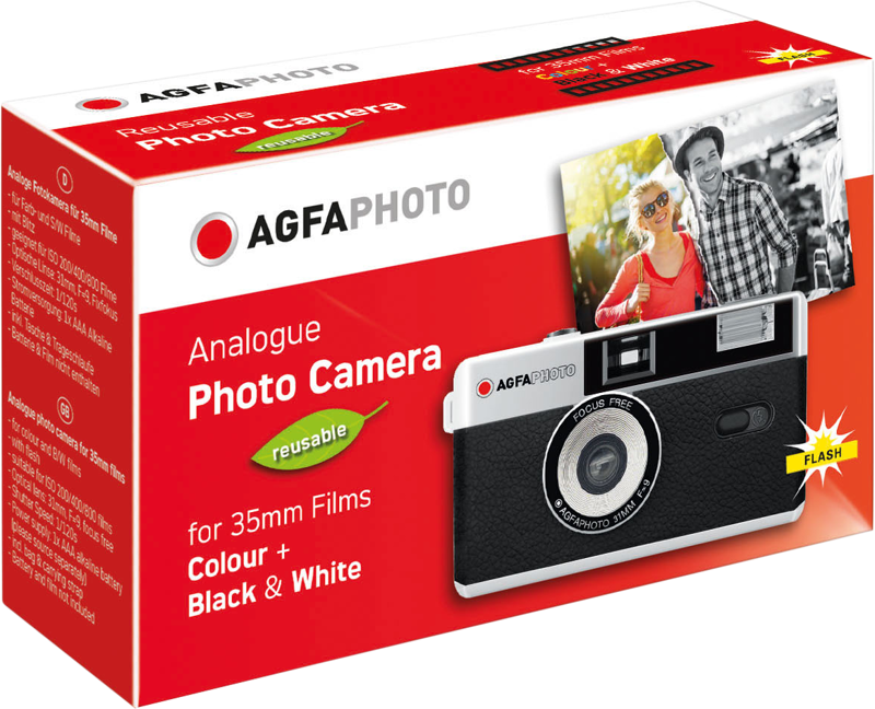 AgfaPhoto Gjenbrukskamera 35mm Sort, BLACK FRIDAY!