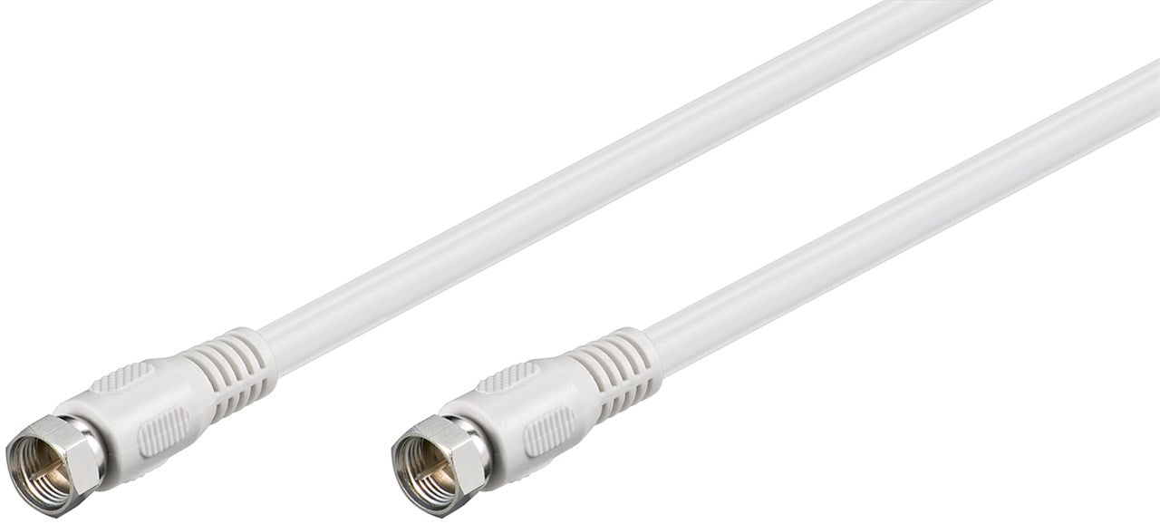 Wentronic F-plugger hankjønn Antennekabel 5m, hvit 50739