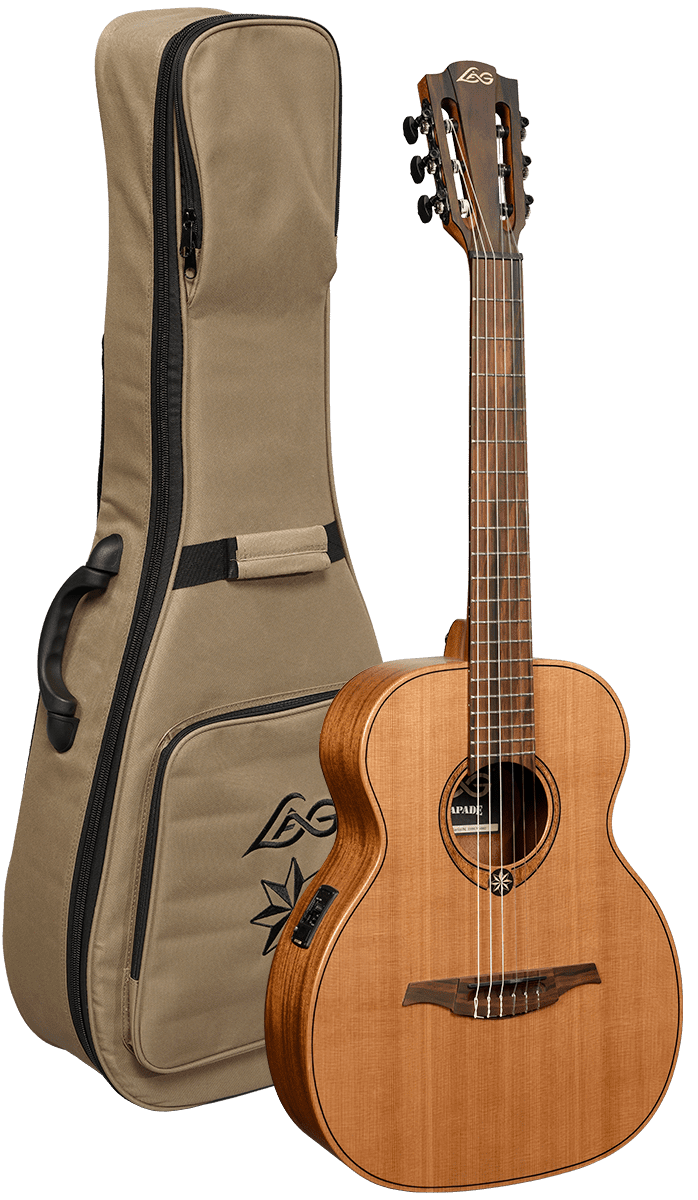 Lâg ESCAPADE-N-RCE Nylon Red Cedar Electric Acoustic