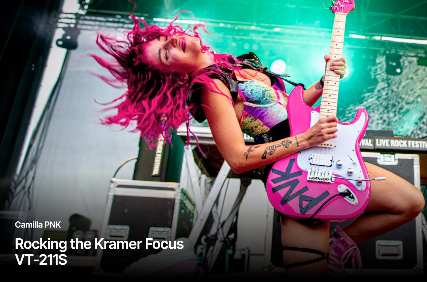 Kramer Focus VT-211S Hot Pink el-gitar