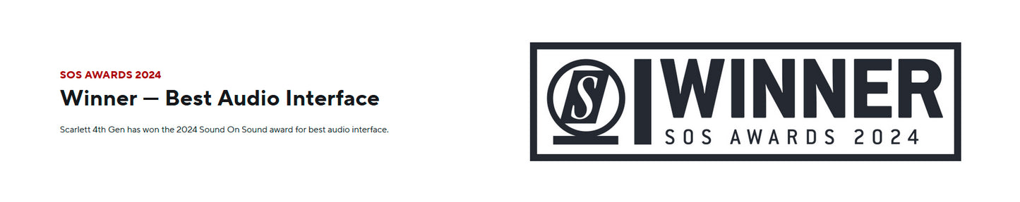Focusrite Scarlett Solo Gen4 USB-lydkort, 2inn/2ut