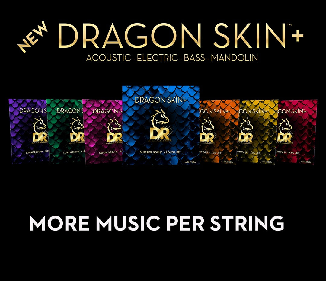 Dr Strings DAP-11 Dragon skin+ stålstrengs-gitarstrenger, 011-050
