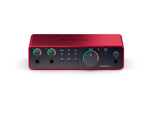 Focusrite Scarlett 2i2 Gen4 USB-lydkort, 2 inn/2 ut