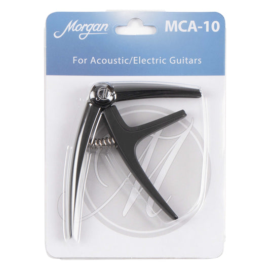 MORGAN CAPO MCA 10 BK akustisk stålstrengs gitar / el-gitar