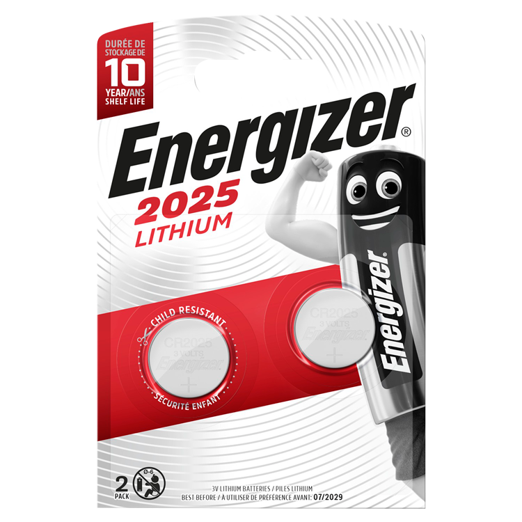 Energizer Lithium Miniature CR2025 2 pack