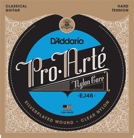 D'Addario strengesett klassisk gitar EJ46, Hard Tension. Pro Arte Nylon Core