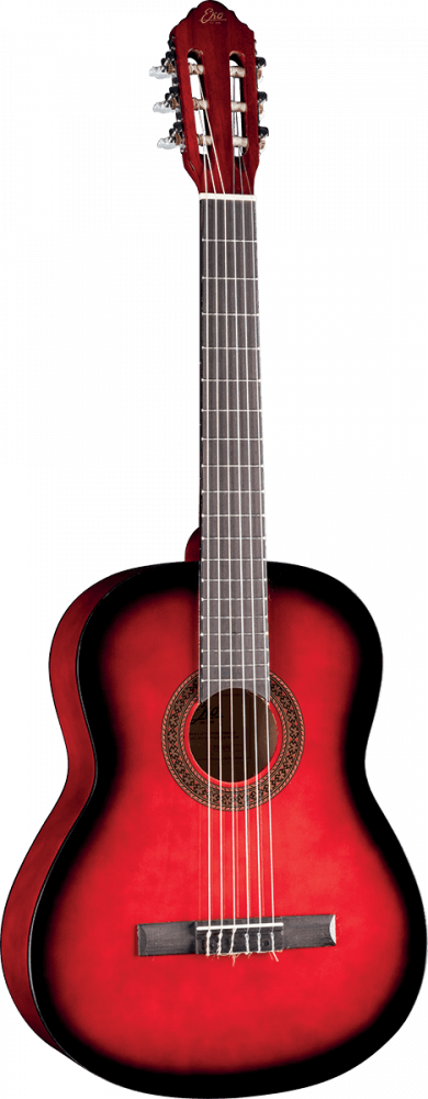 Eko CS-10 Red Burst - Klassisk gitar inkl.bag 4/4