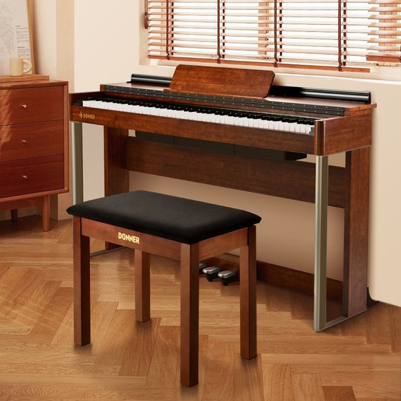 Donner Bench pianokrakk brun