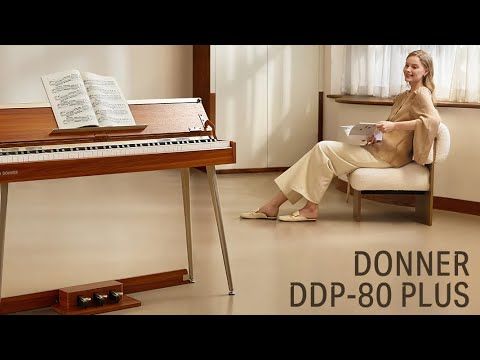 Donner DDP-80 PLUS el-piano + pianokrakk og hodetelefoner