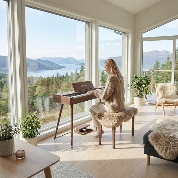 Donner DHP-200 Pro el-piano valnøtt