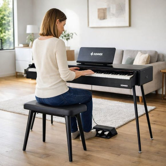 Donner DHP-600 el-piano, sort