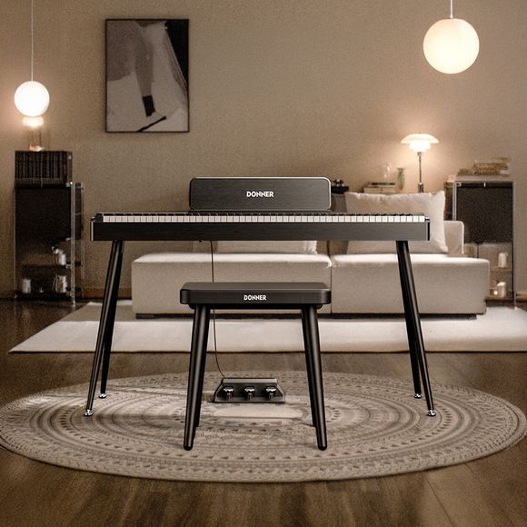 Donner DKB-100 pianokrakk, matt-sort