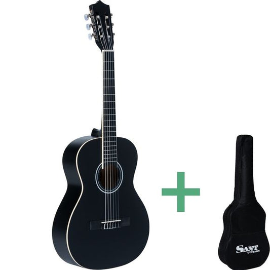 Sant Guitars CJ-36 SBK spansk barne-gitar sort 3/4