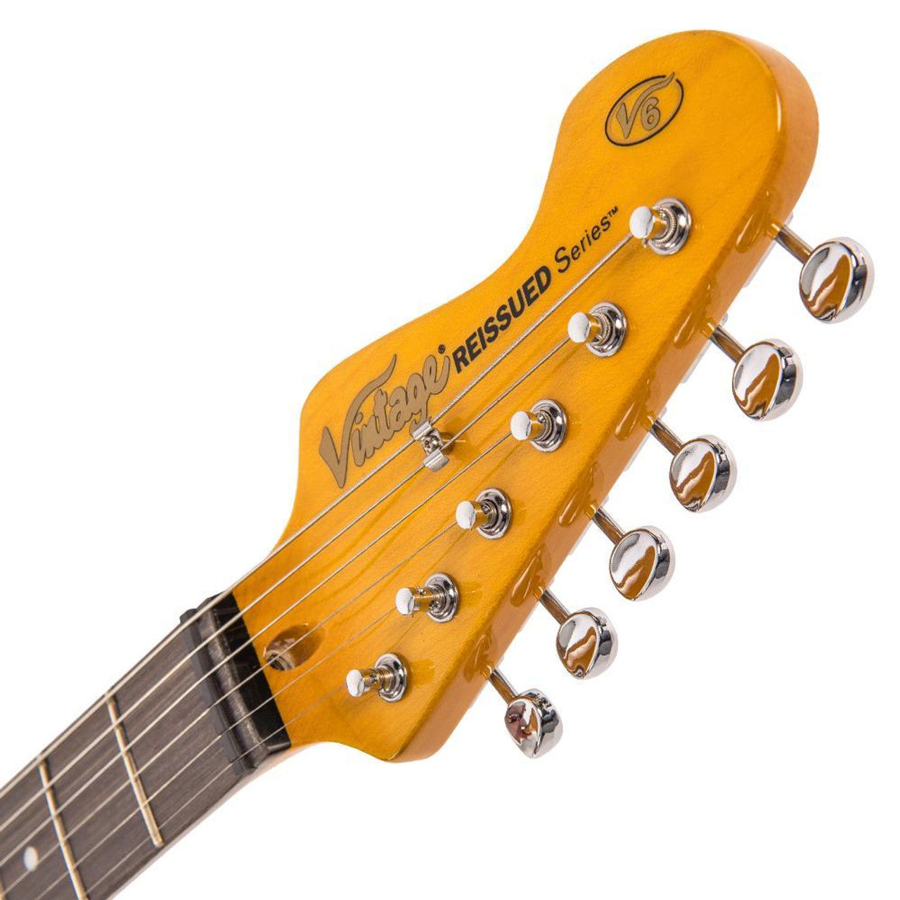 Vintage V6 Fillmore Olympic White el-gitar