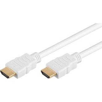 Wentronic kabel HDMI-HDMI Bulk, 1m, hvit High Speed HDMI® med Ethernet